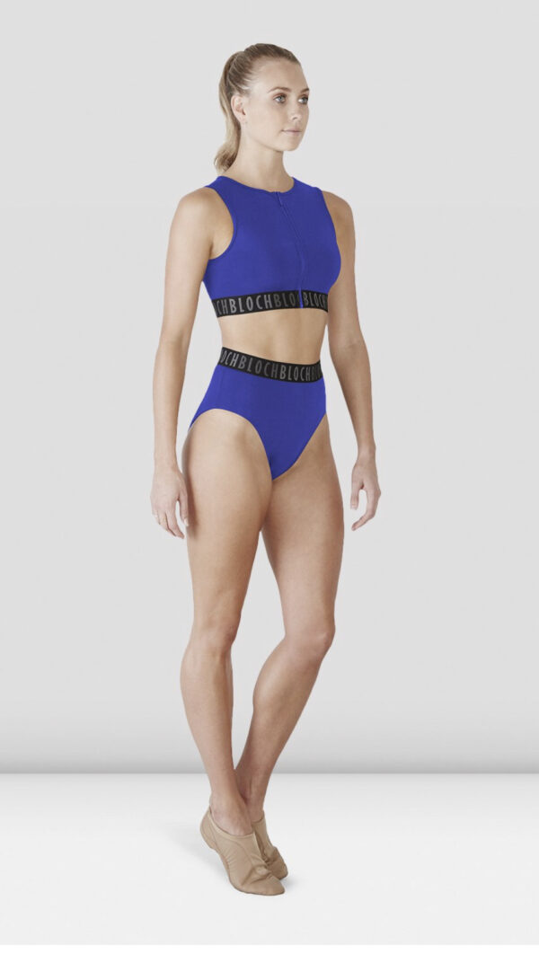 Bloch Remy Zip front Crop Top