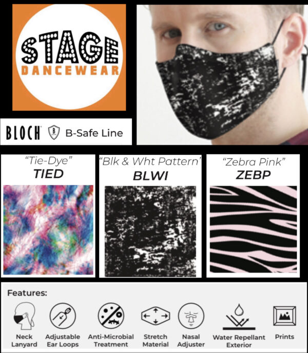 Bloch Pattern Face Mask - Stage Dancewear
