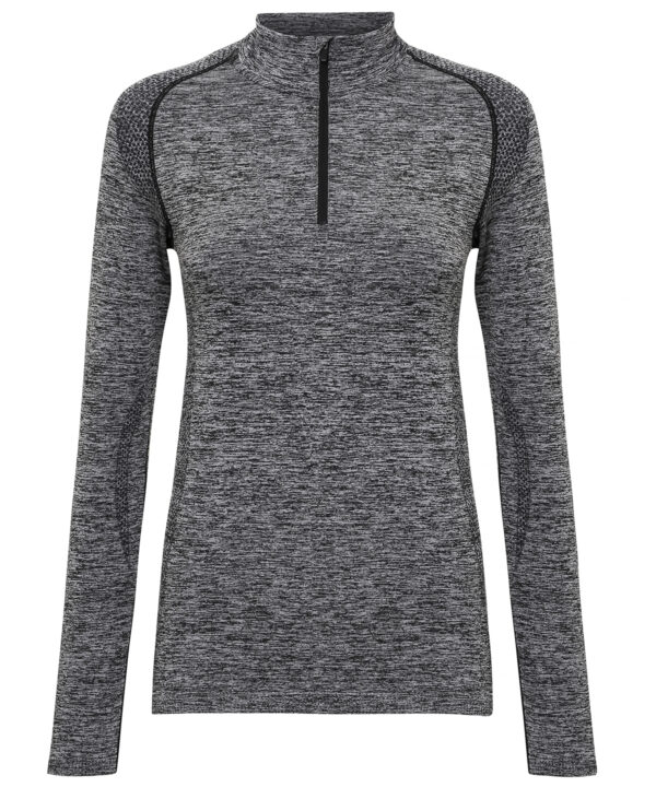 77DAA677-687E-4264-9FBB-2F37BF1695BA Seamless 3D fit multi sport performance zip top