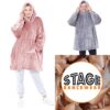 Oversized cosy reversible sherpa hoodie