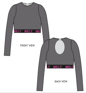 IMG_5103 MELT Bespoke Branded Elastic Long Sleeve Crop